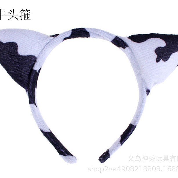 1 61 rendimiento diadema animal de dibujos animados de peluche tocado diadema conejo gato vaca Tigre ovejas Orejas de conejo
