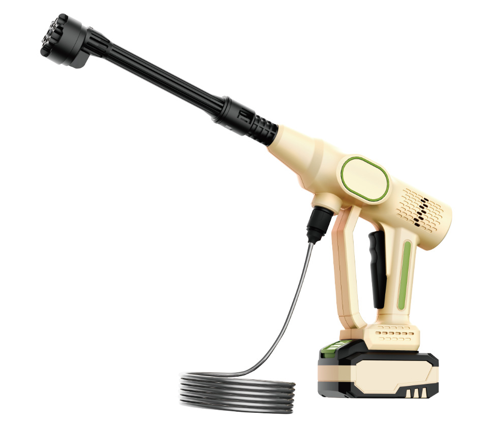 Brushless Car Wash Gun High-Pressure Water Spray Mist Car Wash Machine Lithium Battery Multi-Function Extendable Cleaning Power Tool Foreign Trade