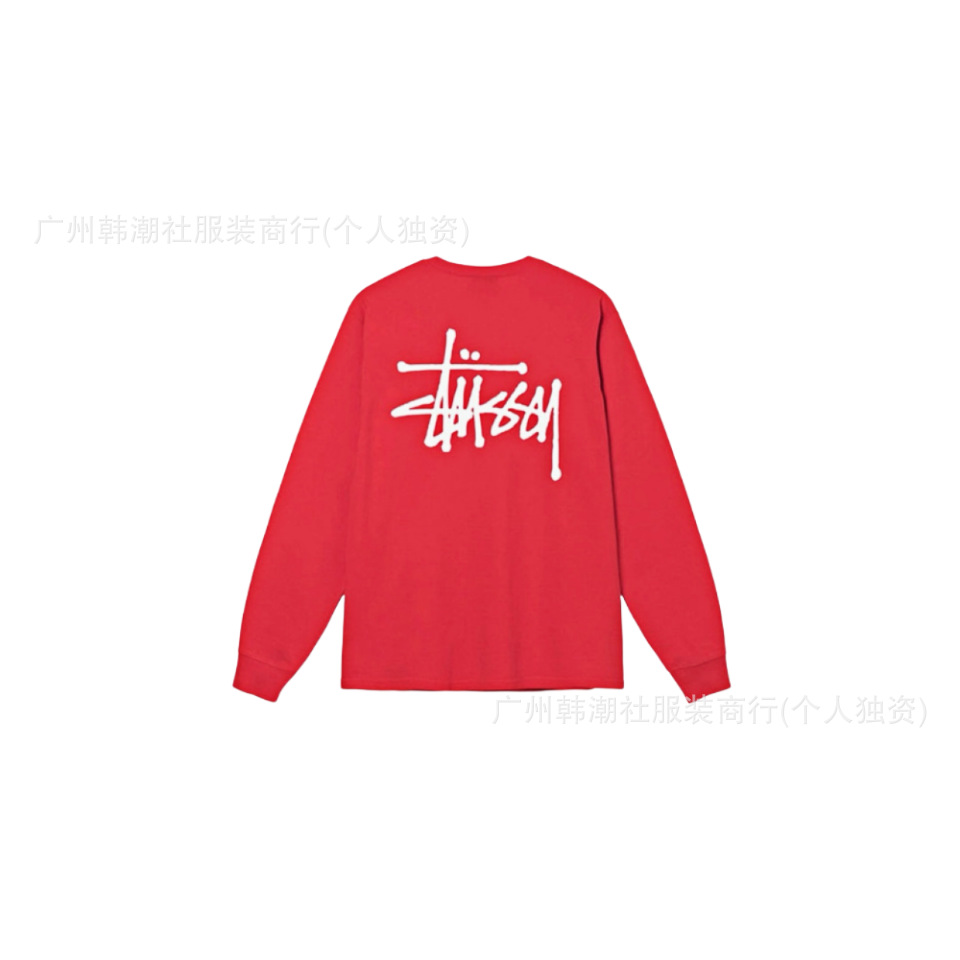 原標クロスボーダーの新型潮牌stuツアーの経典のアルファベットのプリントの丸首の長袖のtシャツは代行します。