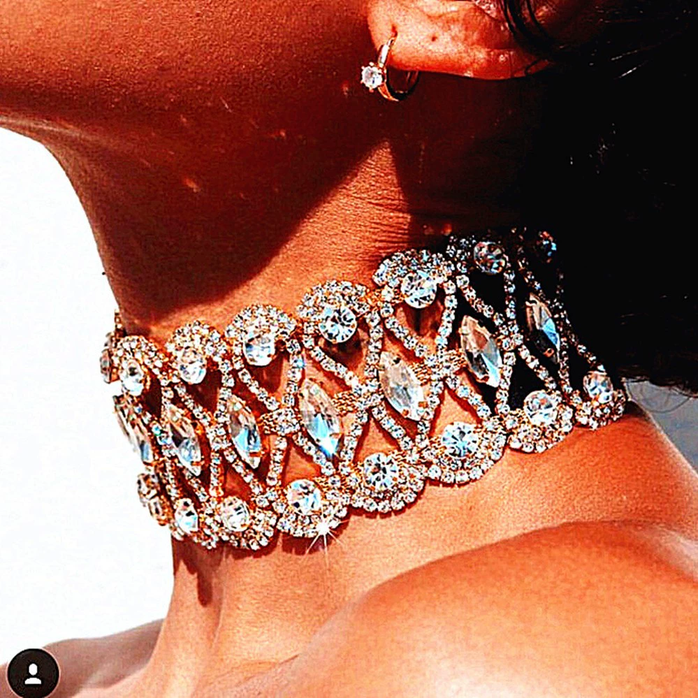 Европейские и американские популярные ювелирные изделия, популярные короткие ожерелья, инкрустированные бриллиантами, колье, европейские и американские ожерелья, оптовая продажа трансграничных ожерелий.