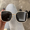 Capacious brand sunglasses, trend white glasses solar-powered, 2021 collection, Korean style, internet celebrity