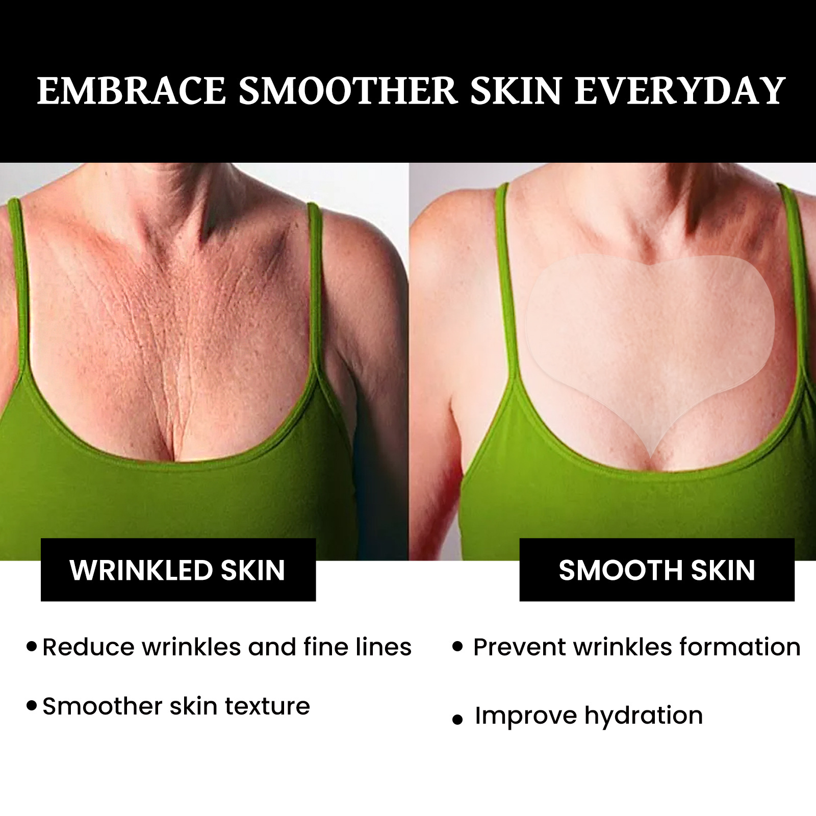 EELHOE kortsudevastane rinnaplaaster silub rindade kortse, niisutab ja pinguldab dekoltee nahka. Niisutav silikoonplaaster rindadele._voghion.com