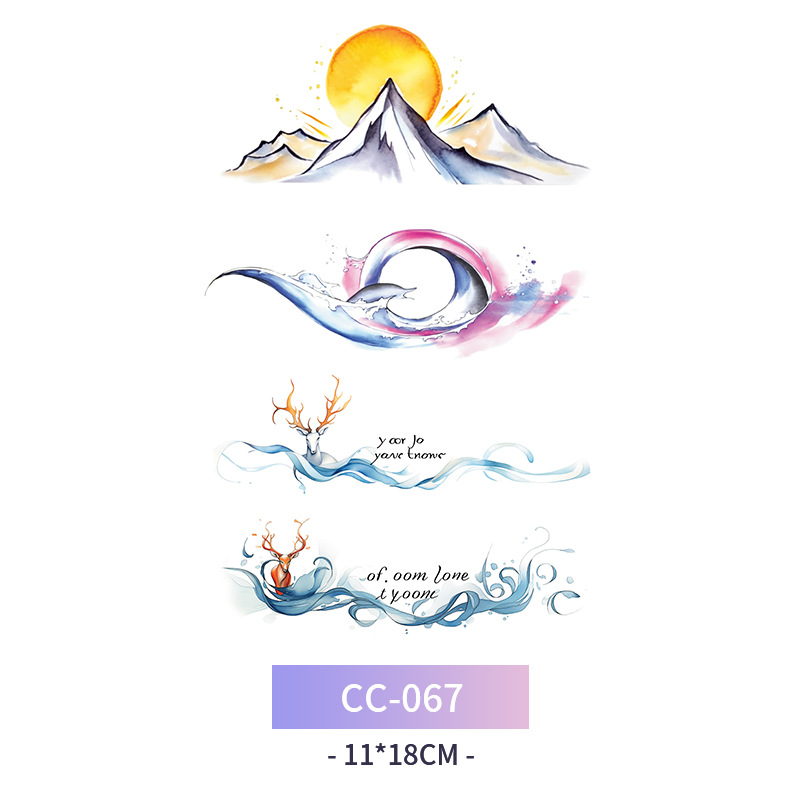 Transfronterizo en stock al por mayor de halloween colorido mariposa tatuaje pegatinas simulación sangrienta cicatriz pegatinas divertidas pegatinas impermeables