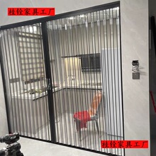 水晶板折叠推拉门铝合金透明隔断门开放式厨房卫生间阳台防水挡风