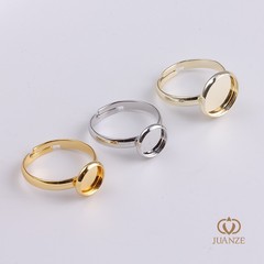 14k18k包みの金の保色は底の指輪の空のトレーの指輪のリングの手作りのdiy材料のアクセサリーの部品を調節することができます。