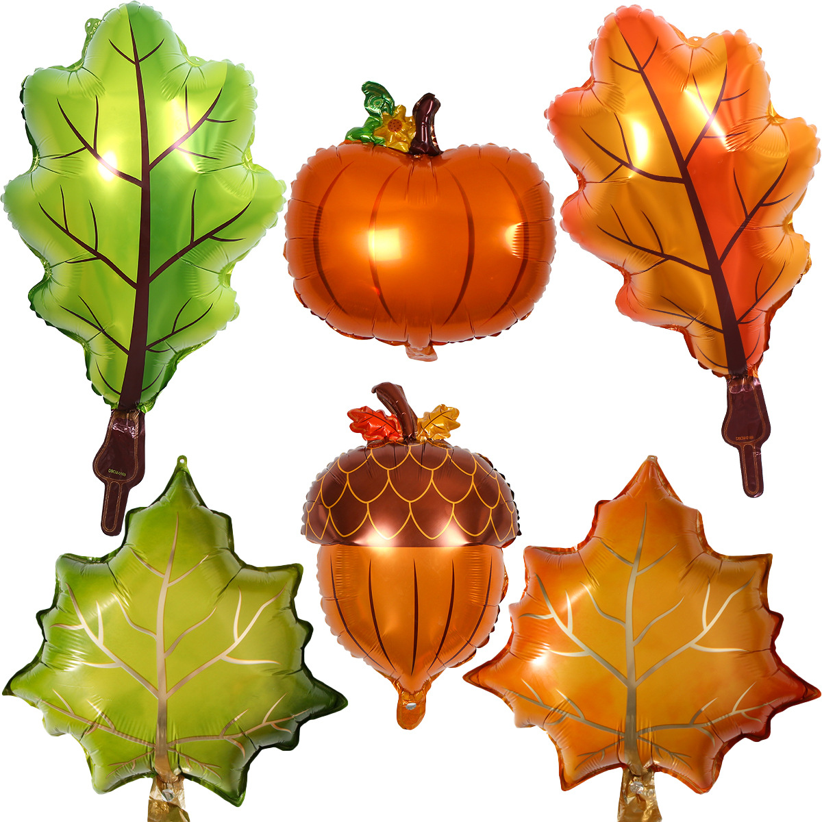 Hoja globo película de aluminio papel de aluminio globo escena decoración fiesta Acción de Gracias hoja forma diseño escena globo