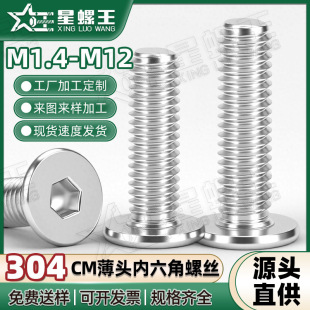 304���P�CM��ƽ�^�������ݽz���l��ƽ�^�C����˨M1.4/M4/M8/M12