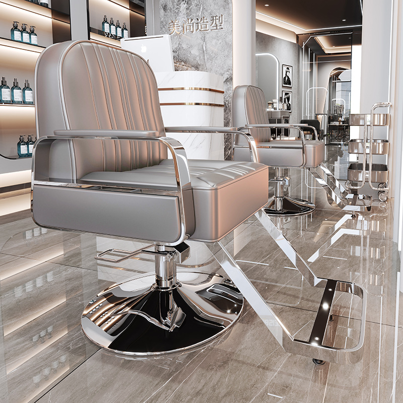 La peluquería de alta gama puede bajar la silla de peluquería, la silla de corte de pelo de teñido en caliente giratorio de elevación especial para la peluquería de alto perfil, simple image 23