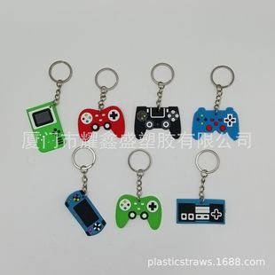 Game handle key chain PVC environmental protection material party gift backpack pendant key chain in stock factory direct sale