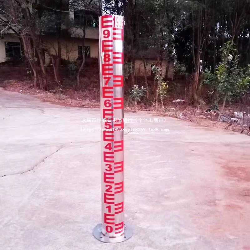 Новая цилиндрическая окрашенная шкала, линейка, водный канал, уровень воды, встраиваемая квадратная трубчатая колонна, уровень воды из нержавеющей стали