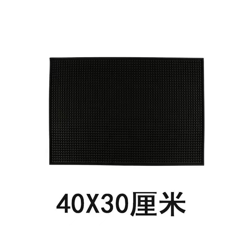 Alfombrilla de drenaje, almohadilla especial para barra, posavasos de goma para té, plataforma de barra, almohadilla antideslizante y antivibración, posavasos de vino rectangulares, agua