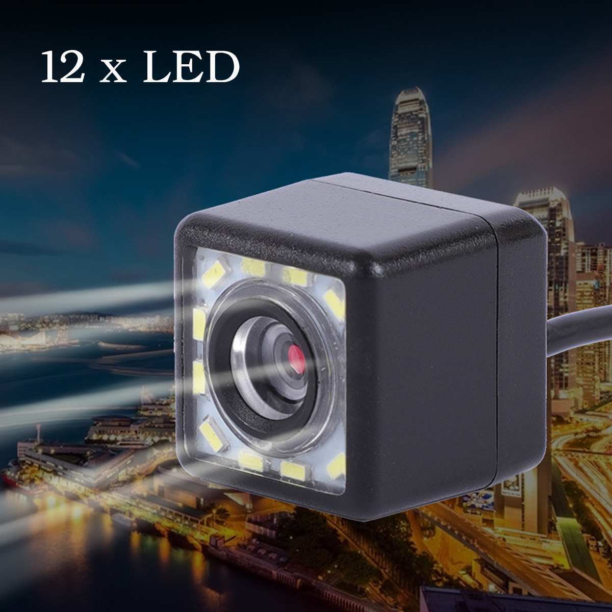 Reversing Rear View High-Definition Night Vision Car Image Ahd Universal Car Panoramic Track Ccd Camera 12 Lights