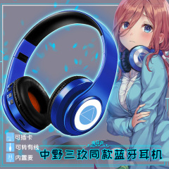 二次元五等分の花嫁中野三玖鉄同型三角折り畳み式アニメbluetoothイヤホン