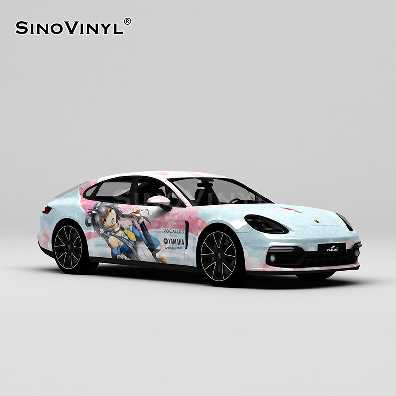 Carlake anime dolor coche serie coche que cambia de color película pretty Girl pintado pegatinas de cuerpo de coche de dibujos animados flor de cerezo coche que cambia de color