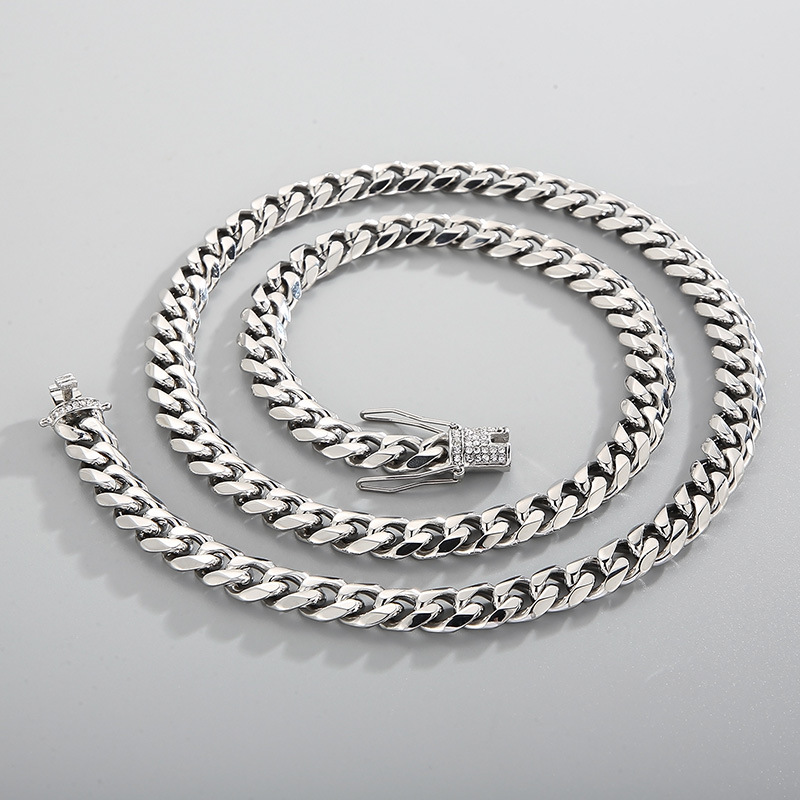 135g Weight PVD Coated Gold Plating Process 18K Real Gold Plated Plating Material 304 Stainless Steel Pendant Material Rhinestones Inlay Material Necklace Classification 304 Stainless Steel Chain Material Daily Occasion 304 Stainless Steel Material Geometric Pattern Unisex Gender Fashion Style Waterproof Non Tarnish, Inlay Craft Fashion Geometric Stainless Steel Necklace Inlay Rhinestones Stainless Steel Necklaces 4