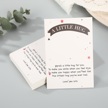 跨境爆款ins英文口袋拥抱卡纸五角星鼓励语祝福卡片 DIY饰品