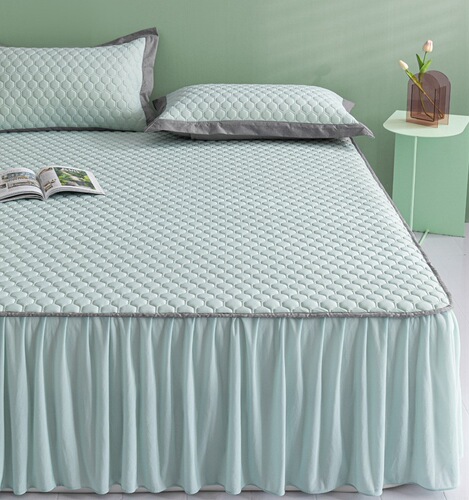 BB4C Wholesale Latex Cooling Mat Set of Three Summer Washable Ice Silk Bed Skirt Item with Foldable Design