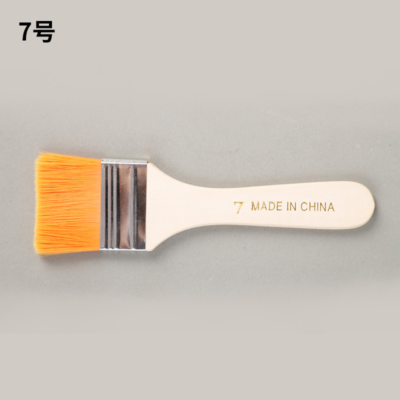 Cepillo de pintura al óleo de nylon cepillo de fila industrial pegamento pintura cepillo de barbacoa mango de madera limpieza de pintura cepillo de pintura al óleo