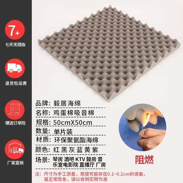 Gray - 2cm thick - flame retardant high-density model (without adhesive) - Peak profit