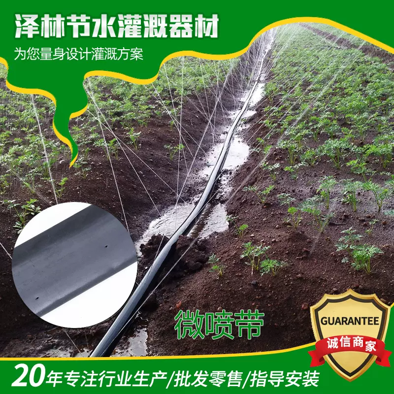 农用微喷带农业园林绿化抗堵耐用软管带大棚灌溉节水设备pe微喷带