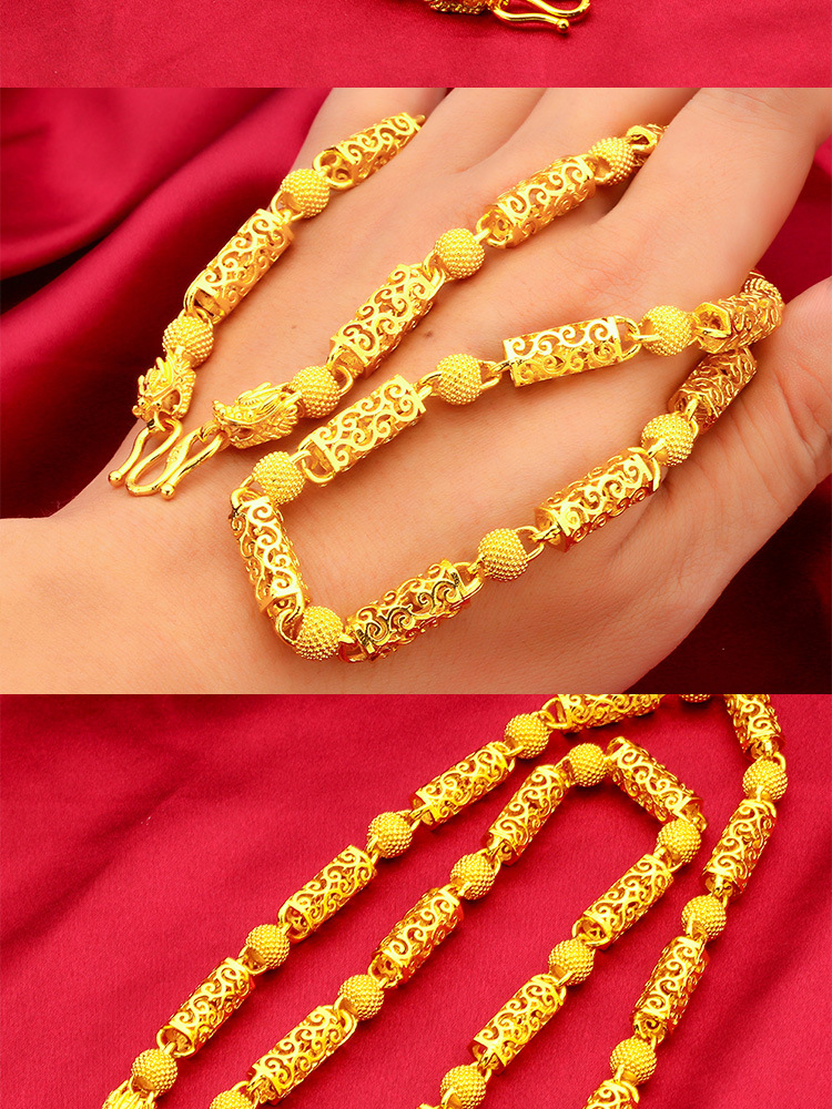 Gold Hollow Necklace Unisex Chain Necklace For Men And Women_voghion.com