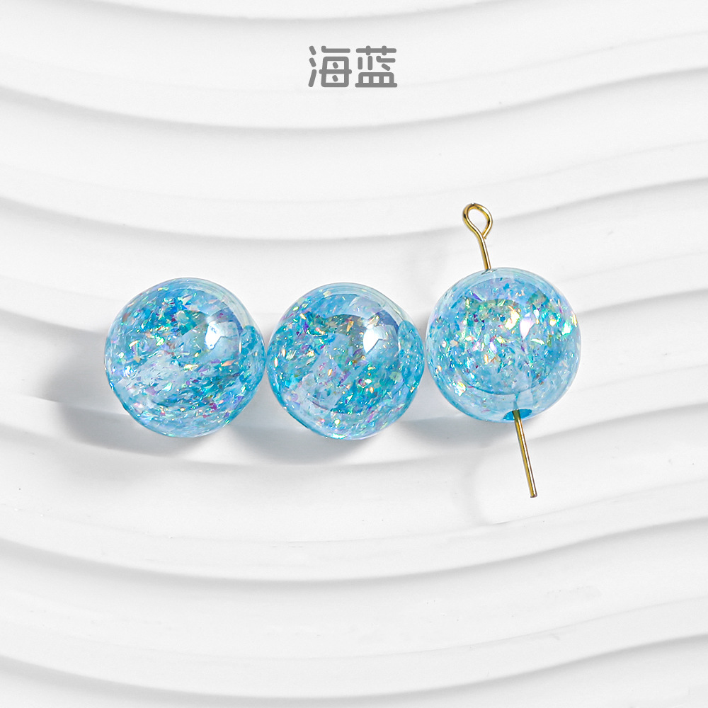 [10 - 30 paquetes] cuentas de resina ecológicas 16mm cuentas de resina redondas cadenas de teléfonos móviles DIY material al por mayor en stock