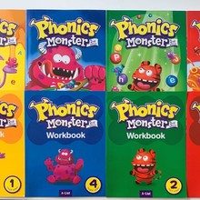 Phonics Monster韩国自然拼读教材第二版学生书+练习册1-4级彩印