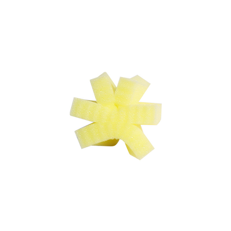 Sponge Cleaning Stick for Men’s Toy Care, Portable Rinse Tool with Cotton Ball, Yellow — detail image 2