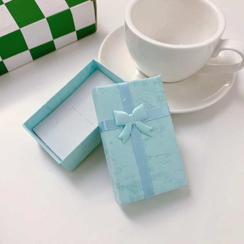 New Decal Bow Style Jewelry Box Ring Box Earring Box Necklace Box Jewelry Box Pendant Box Packaging Box