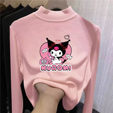 Y2332#女童秋冬内搭加绒春打底衫德绒秋装上衣半高领女童新款儿童