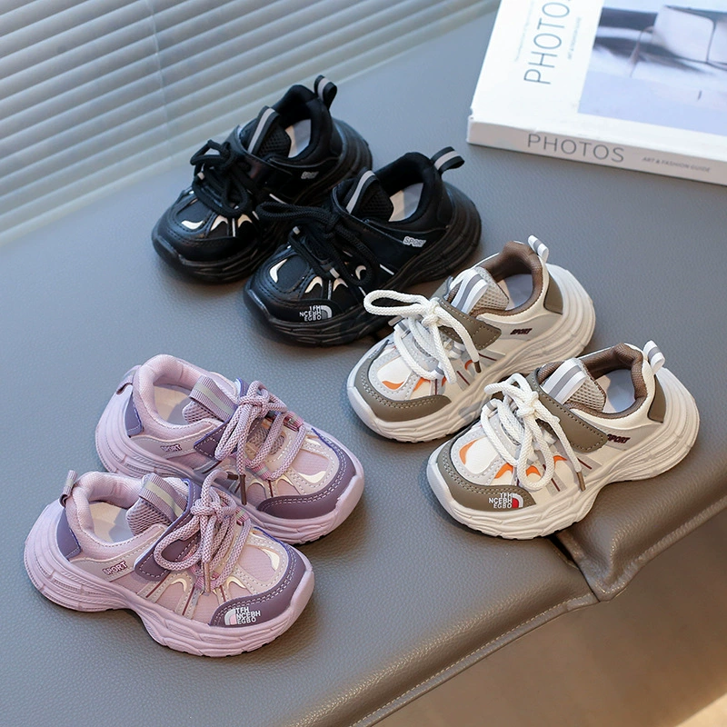 Детская спортивная обувь Весна и Осень новый мальчик мода дикая папочка обувь для девочек легкая мягкая подошва повседневная обувь для бега