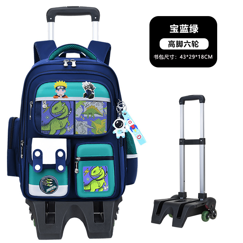 Nuevas mochilas de tirón para estudiantes de primaria 1236 grados niños escaleras de dibujos animados mochila de hombro de gran capacidad para hombres y mujeres