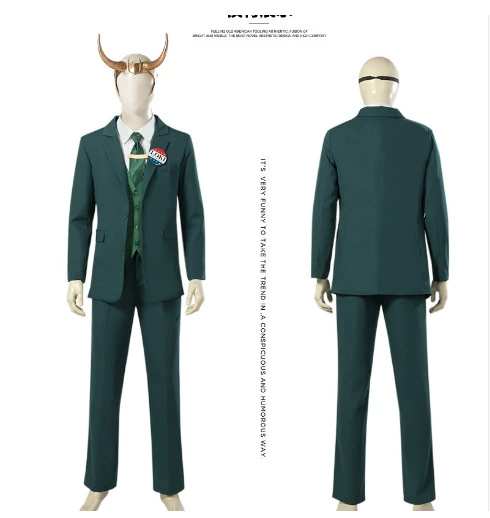 Loki COS одежда Тор Локи первый сезон в том же стиле Локи биография косплей мужской Полный комплект с головным убором