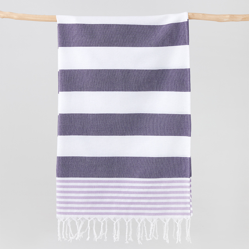 Toalla turca de algodón teñido en hilo, manta de playa de secado rápido con rayas
