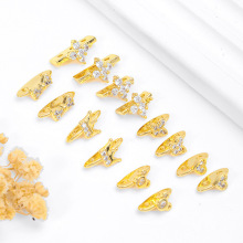 ��ɫ18K��������Y�p���ſ��p�׸�����ʯDIY�Ʒ���������D43