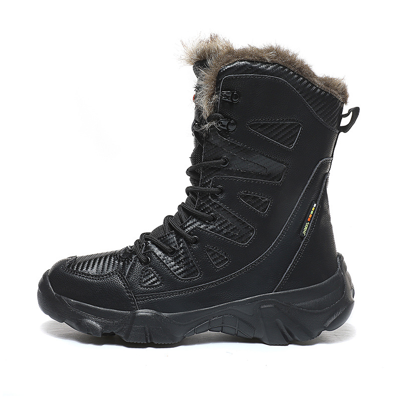Botas Martin transfronterizas, botas de nieve de otoño y invierno, zapatos de algodón cálidos para hombres, botas de caza de alto nivel para hombres.
