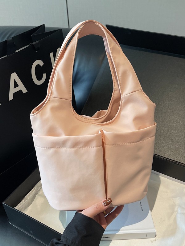 Niche Nylon Fabric Shoulder Bag, Large Capacity Handbag for Women, Korean Style Multi-Pocket Mommy Tote Bag