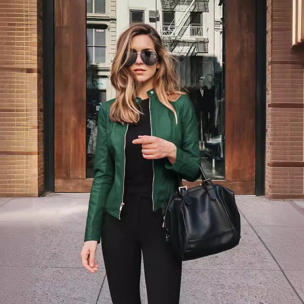 Demi-season fashionable polyurethane suit