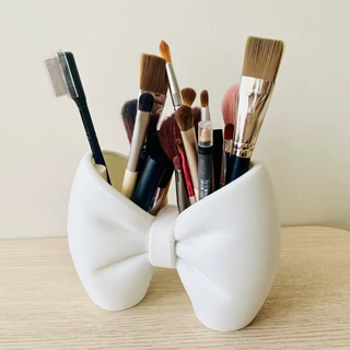 跨境Bowknot toothbrush holder/pen holder蝴蝶结口红牙刷架笔筒