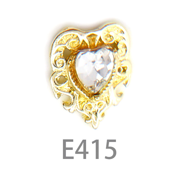 Nuevo transfronterizo europeo y americano estilo corona uñas joyería mezclado lote exquisito en forma de corazón rhinestone Cruz uñas rhinestone venta al por mayor