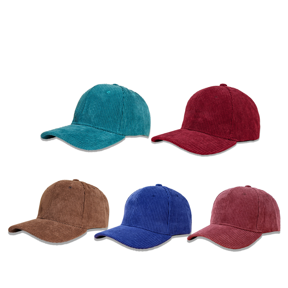 Simple Khaki Hat Korean Fashion Warm Wide-brim Shade Corduroy Baseball Cap display picture 2