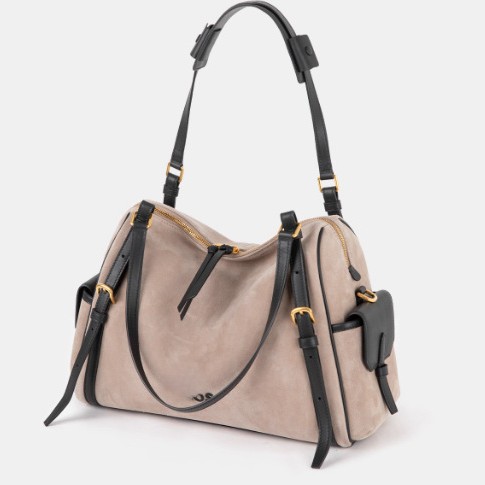 Cross-border Matte CLOS Boston Pillow Bag for Women, Large Capacity Single Shoulder Crossbody Commuter Bag, Bowling Bag, Tote Bag - Thumbnail 3