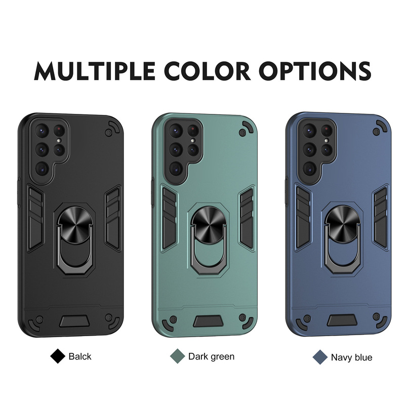 Cross-Border Applicable S26Ultra360 Warrior Phone Case Samsung A54 Magnetic S26 Stand S24Fe Protective Cover
