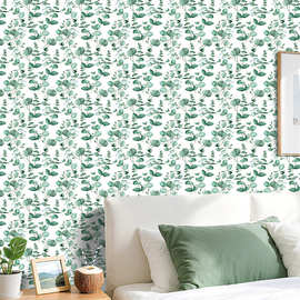 自粘墙纸美式复古装饰花卉卧室客厅墙贴背景壁纸防水pvc自粘壁饰