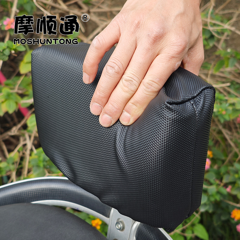 Electric Vehicle Rear Seat Backrest Anti-Collision Leather Backrest Cover Battery Vehicle Waist Protection Shock-Absorbing Backrest Sponge Pad Universal Backrest