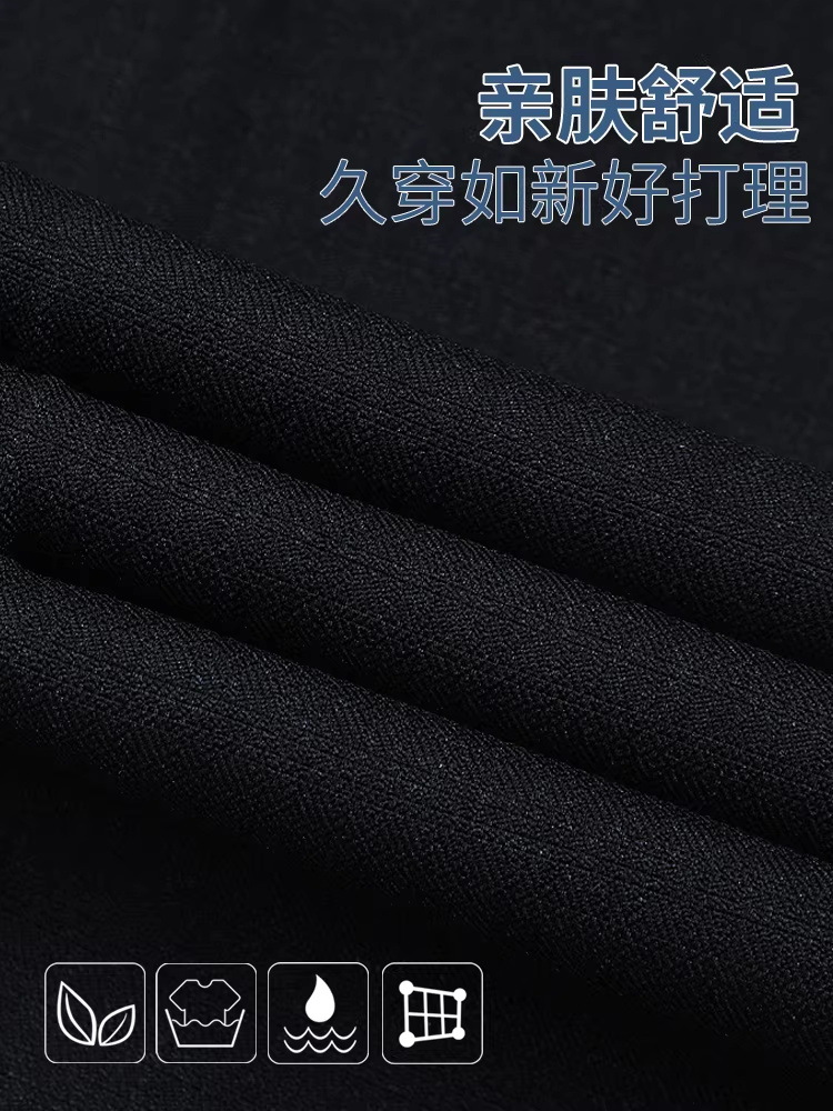 爸爸夏季长裤薄款宽松西裤中年男士休闲中老年人直筒商务休闲男裤