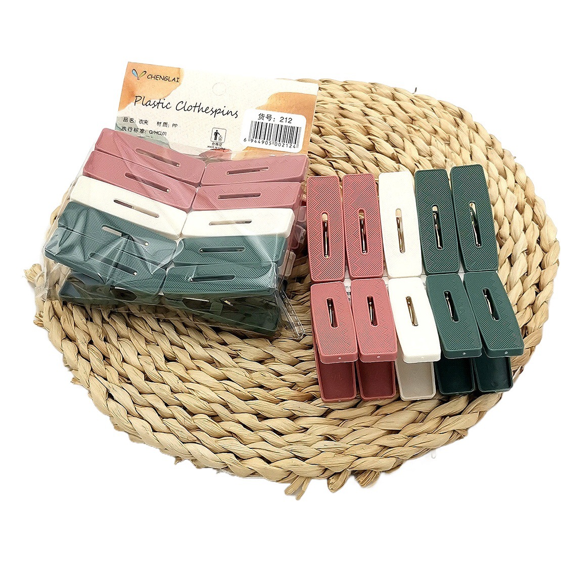 L6 512 212-10 diez clips hogar plástico secado clip viento clip multifuncional clip fijo edredón