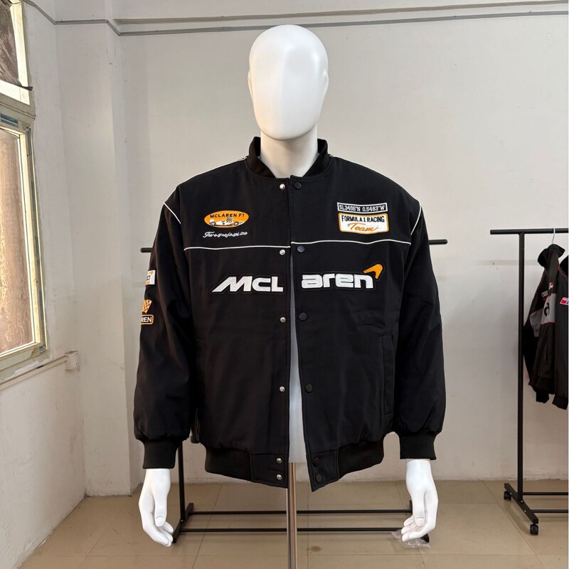 F1 Racing Suit Cross-Border European and American Cycling Suit Motorcycle Suit F1 Mclaren Racing Suit Jacket Embroidered Custom Jacket