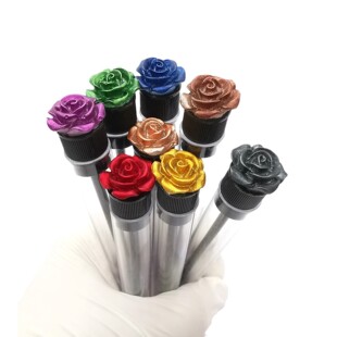 New Rose test tube Crystal Rod eyelash brush portable test tube eyelash brush eyelash tool rose eyelash brush