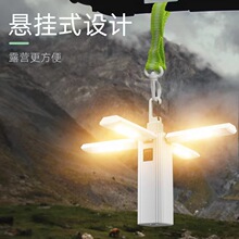 跨境新款多功能照明COB工作灯手电警示灯户外折叠露营防水野营灯